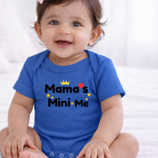 Mama's Mini Me Kids Rompers | 100% Cotton | Unisex Half Sleeves Text  Printed Onesie