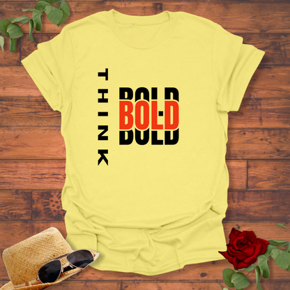 Think Bold T-shirt | Peachy Mind Unisex 100% Cotton T-Shirt