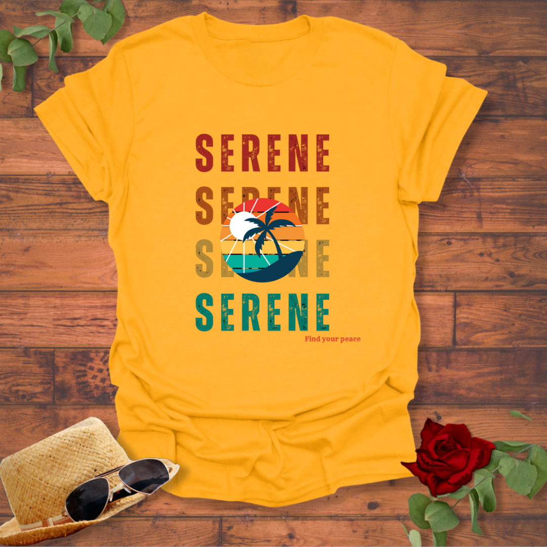 Serene Find Your Peace T-shirt | Peachy Mind Unisex 100% Cotton T-Shirt