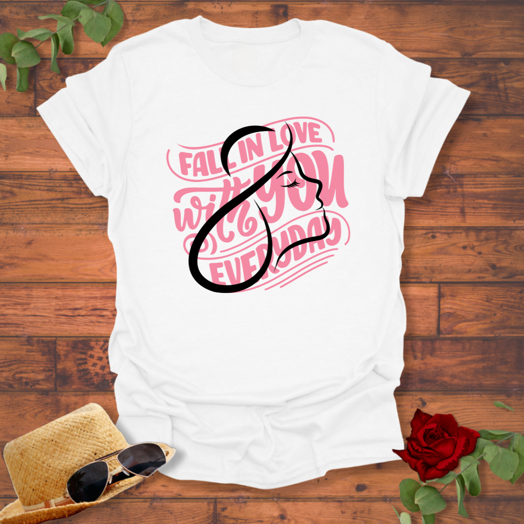 Fall In Love With You Everyday T-shirt | Peachy Mind Unisex 100% Cotton T-Shirt