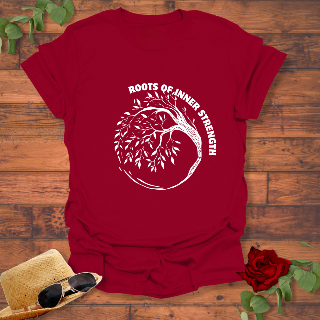 Roots of Inner Strength T-shirt | Peachy Mind Unisex 100% Cotton T-Shirt
