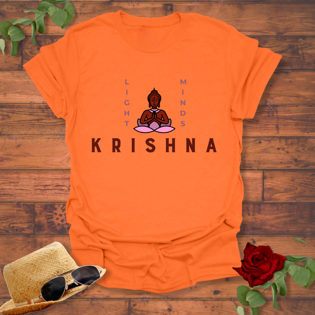 Light Minds Krishna T-shirt | Peachy Mind Unisex 100% Cotton T-Shirt