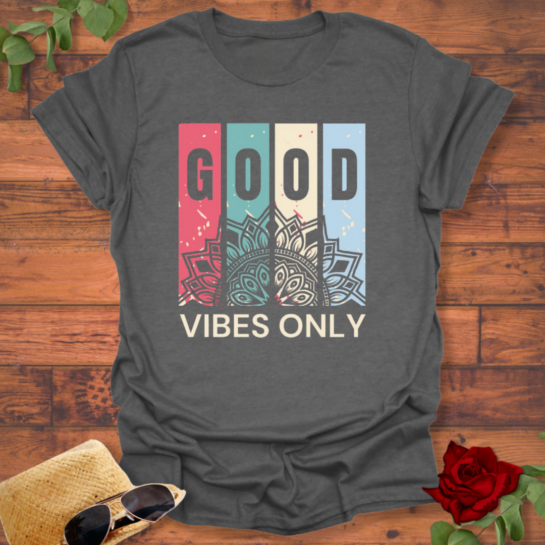 Good Vibes Only T-shirt | Peachy Mind Unisex 100% Cotton T-Shirt