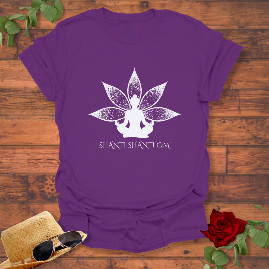 Shanti Shanti Om T-shirt | Peachy Mind Unisex 100% Cotton T-Shirt