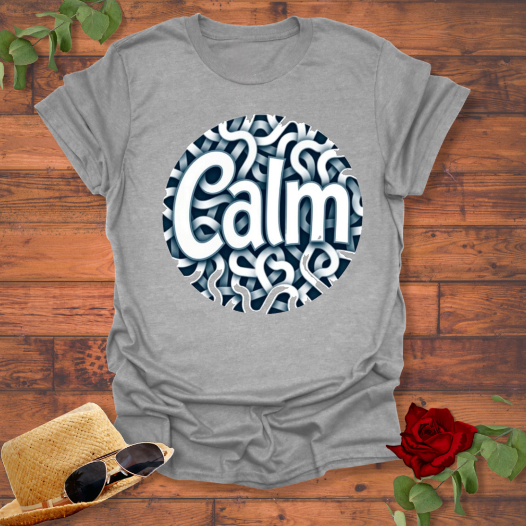 Calm T-shirt | Peace Positivity T-shirt | Peachy Mind Unisex 100% Cotton T-Shirt