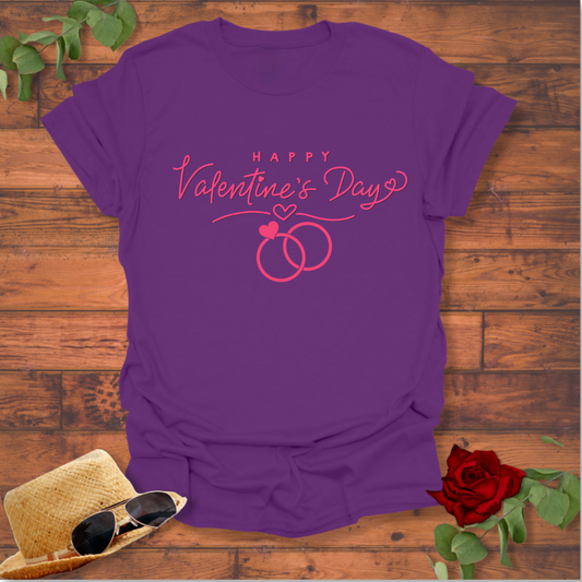 Happy Valentine's Day  T-shirt | Peachy Mind Unisex 100% Cotton T-Shirt