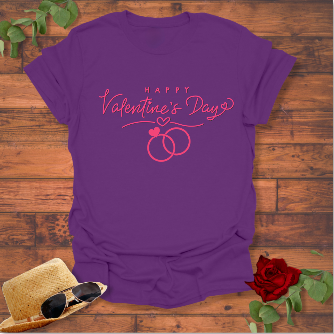 Happy Valentine's Day  T-shirt | Peachy Mind Unisex 100% Cotton T-Shirt