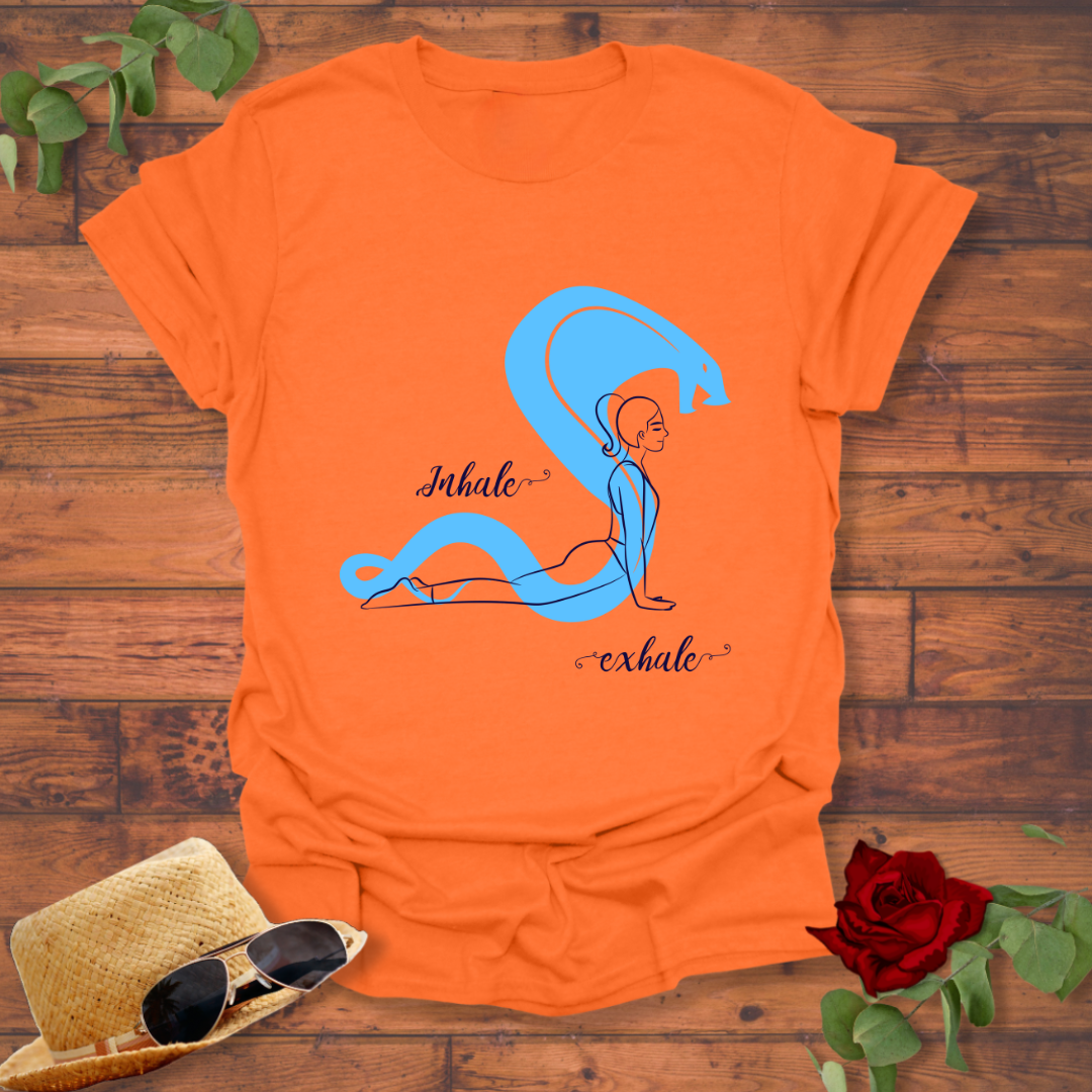 Inhale Exhale T-shirt | Peachy Mind Unisex 100% Cotton T-Shirt