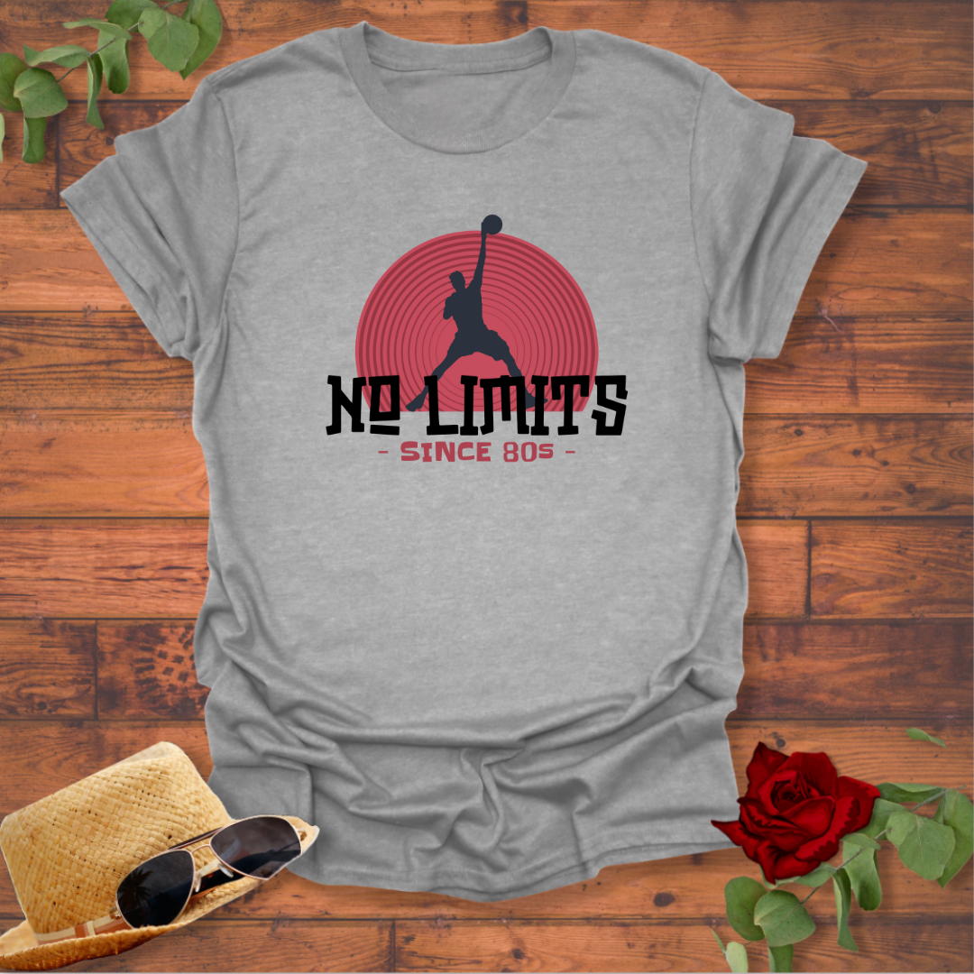 No Limits 80's Basket  Ball T-shirt | Peachy Mind Unisex 100% Cotton T-Shirt