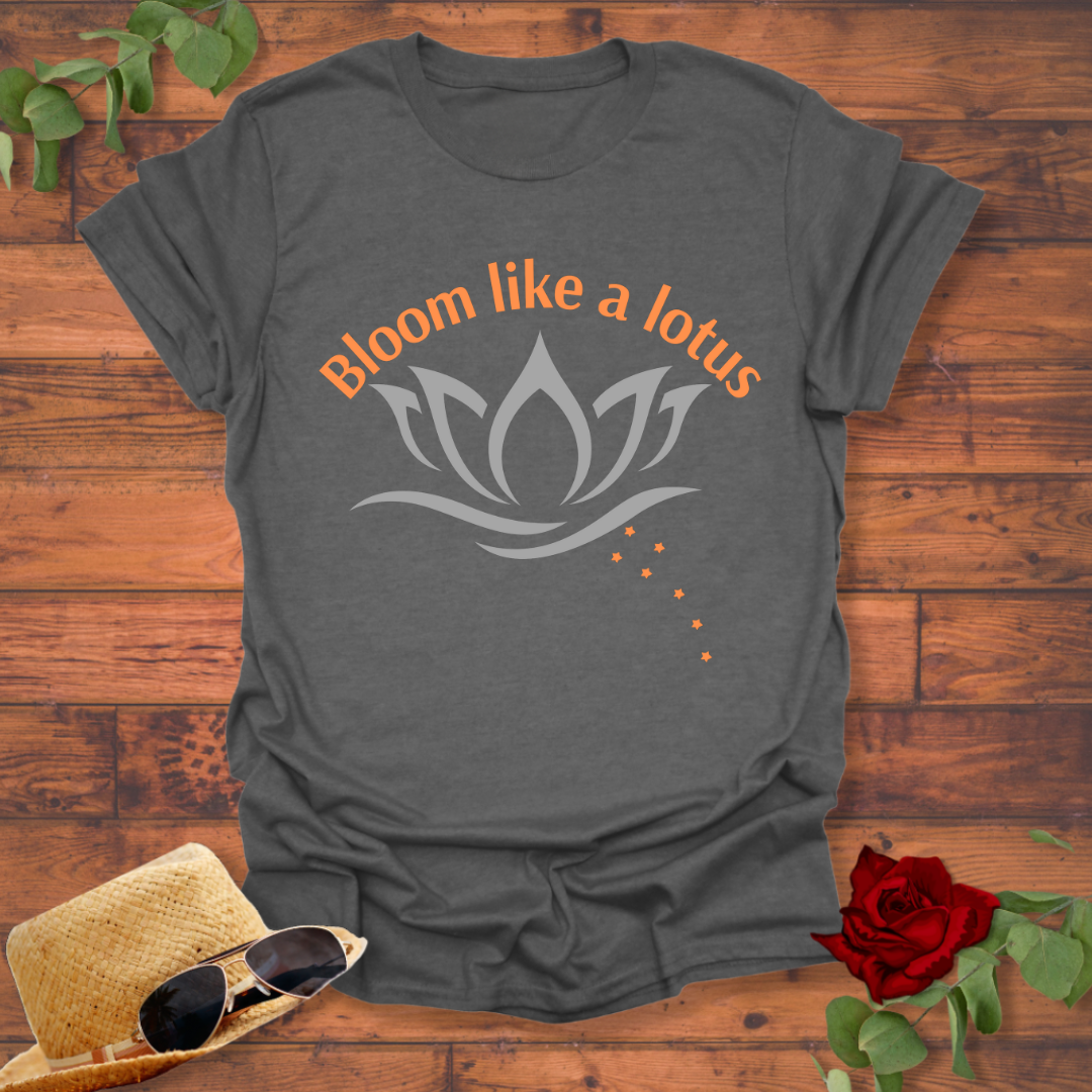 Bloom Like a Lotus T-shirt | Peachy Mind Unisex 100% Cotton T-Shirt