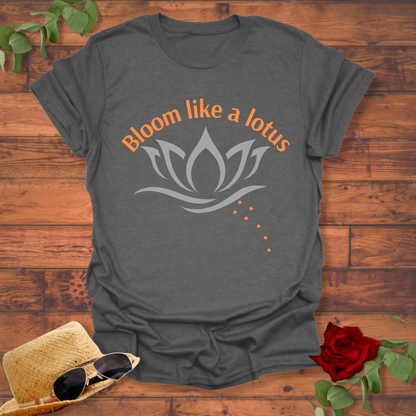 Bloom Like a Lotus T-shirt | Peachy Mind Unisex 100% Cotton T-Shirt