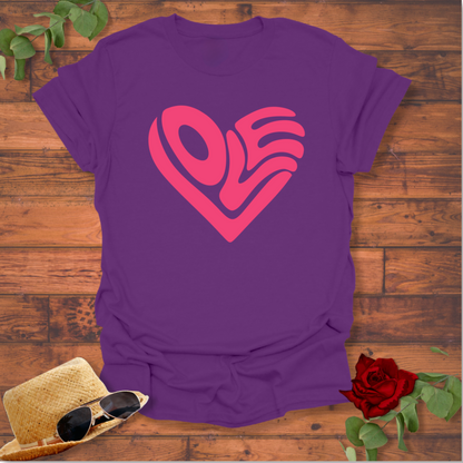 Heart Of Love T-shirt | Peachy Mind Unisex 100% Cotton T-Shirt