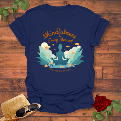 Mindfulness in Every Movement T-shirt | Peachy Mind Unisex 100% Cotton T-Shirt