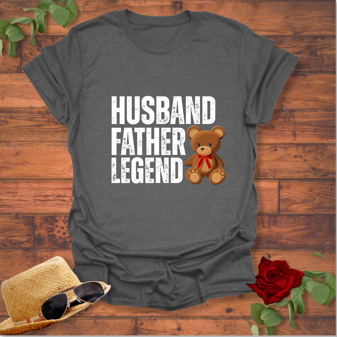 Husband Father Legend  T-shirt | Peachy Mind Unisex 100% Cotton T-Shirt