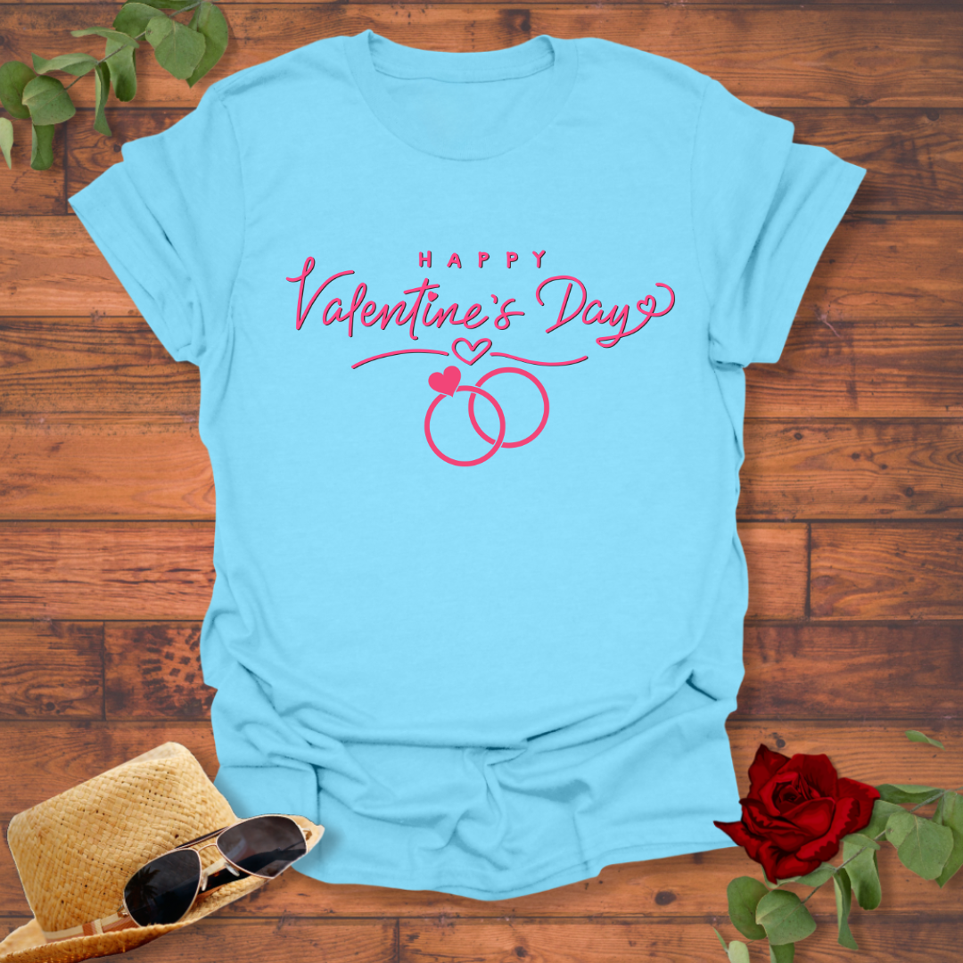 Happy Valentine's Day  T-shirt | Peachy Mind Unisex 100% Cotton T-Shirt