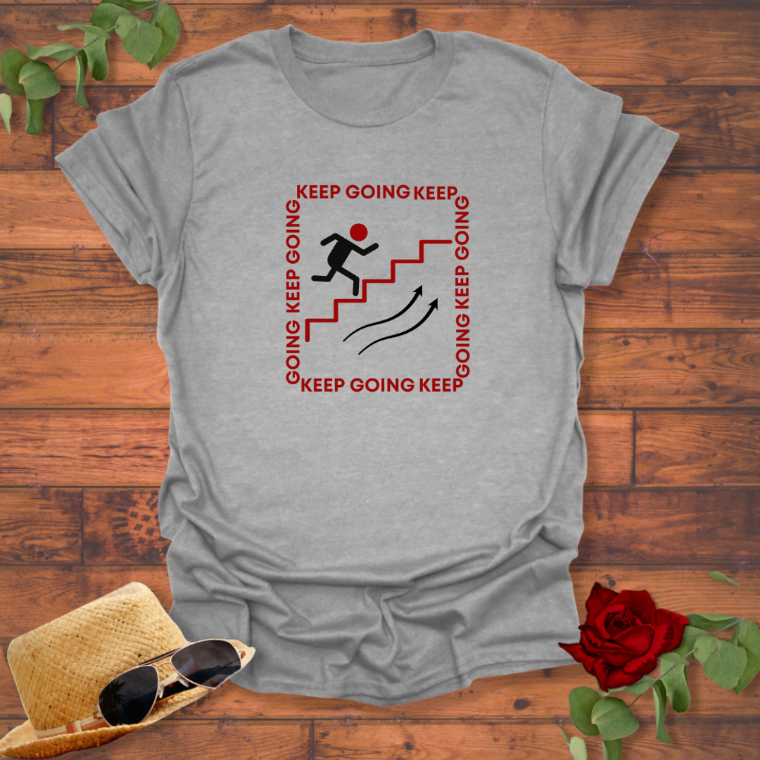 Keep Going Motivational T-shirt | Peachy Mind Unisex 100% Cotton T-Shirt
