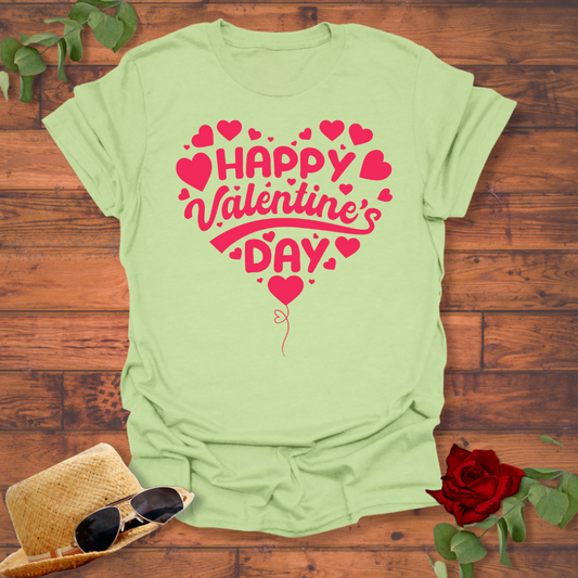 Happy Valentine's Day  T-shirt | Peachy Mind Unisex 100% Cotton T-Shirt
