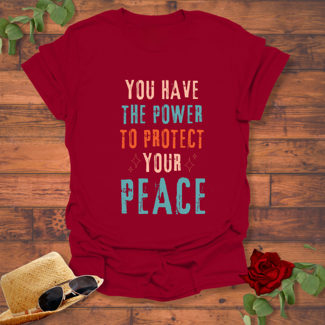 Protect Your Peace  T-shirt | Peachy Mind Unisex 100% Cotton T-Shirt