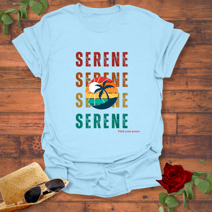 Serene Find Your Peace T-shirt | Peachy Mind Unisex 100% Cotton T-Shirt