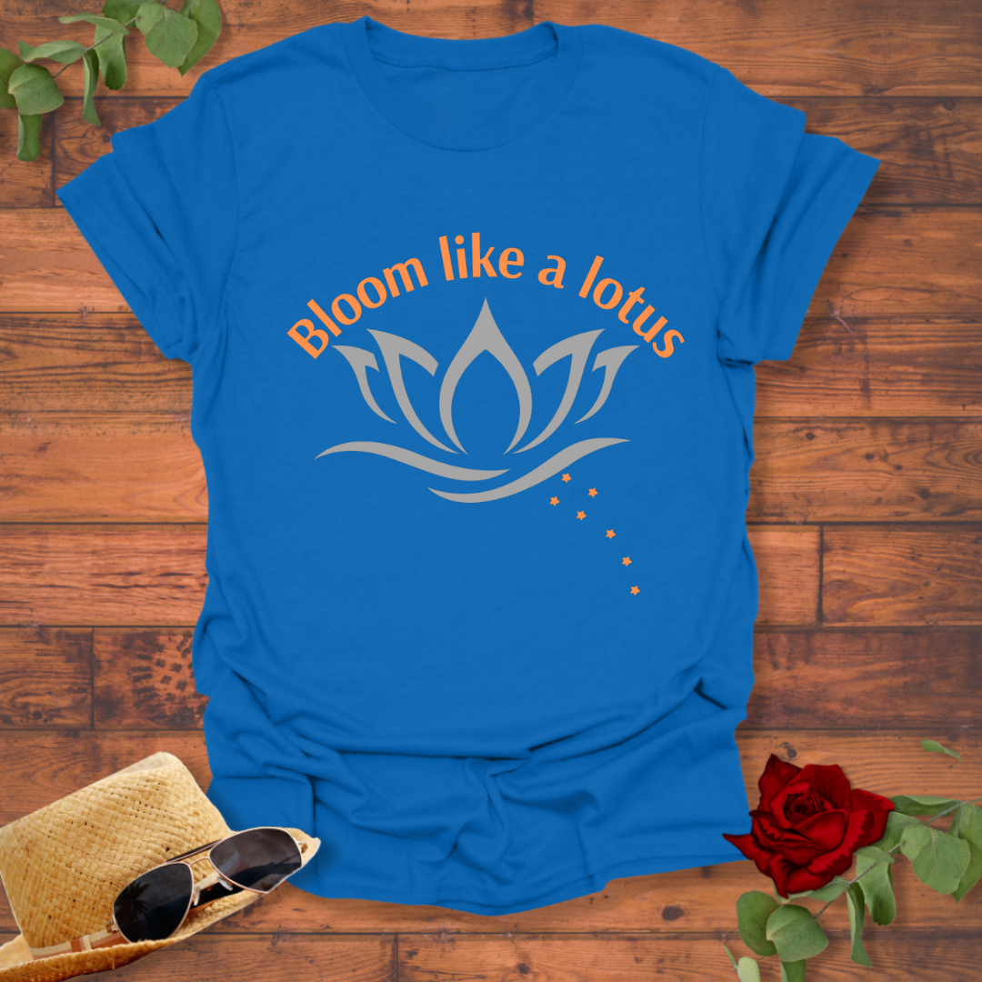 Bloom Like a Lotus T-shirt | Peachy Mind Unisex 100% Cotton T-Shirt