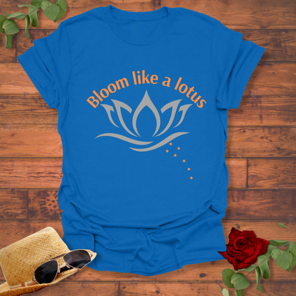Bloom Like a Lotus T-shirt | Peachy Mind Unisex 100% Cotton T-Shirt