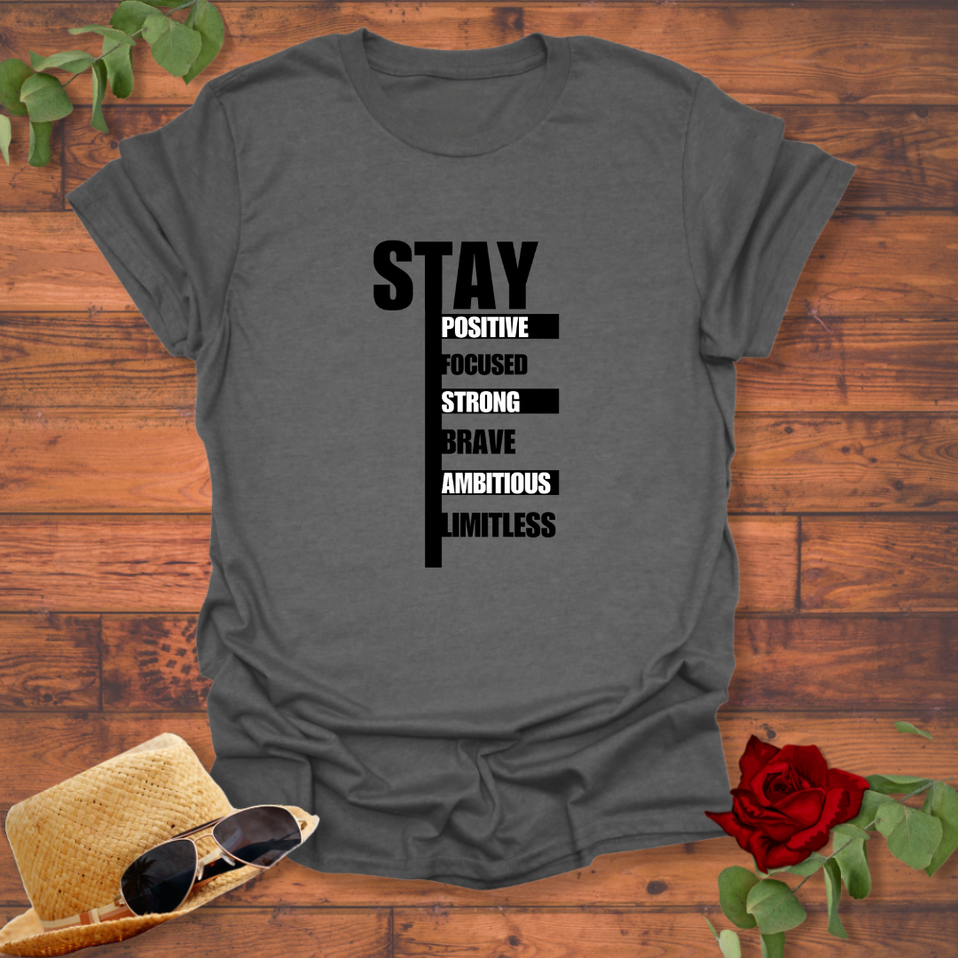 Stay Positive and Limitless T-shirt | Peachy Mind Unisex 100% Cotton T-Shirt