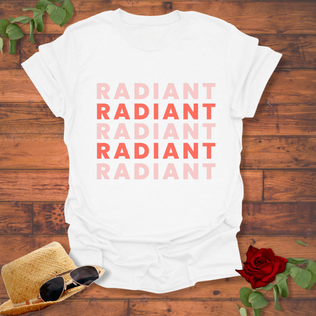 Radiant  T-shirt | Peachy Mind Unisex 100% Cotton T-Shirt