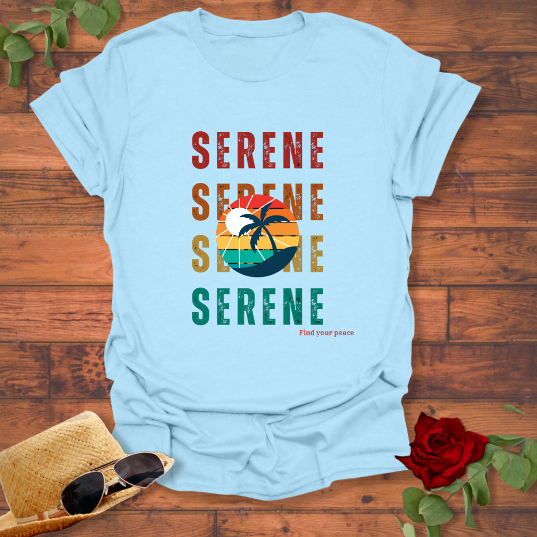 Serene Find Your Peace T-shirt | Peachy Mind Unisex 100% Cotton T-Shirt