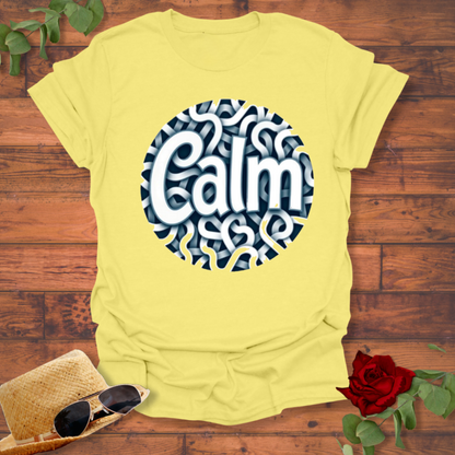 Calm T-shirt | Peace Positivity T-shirt | Peachy Mind Unisex 100% Cotton T-Shirt