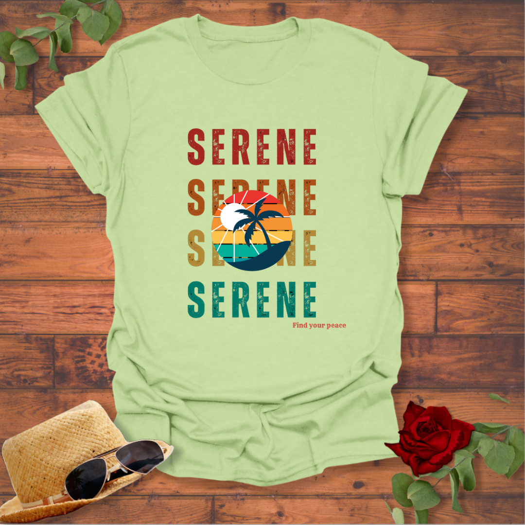 Serene Find Your Peace T-shirt | Peachy Mind Unisex 100% Cotton T-Shirt