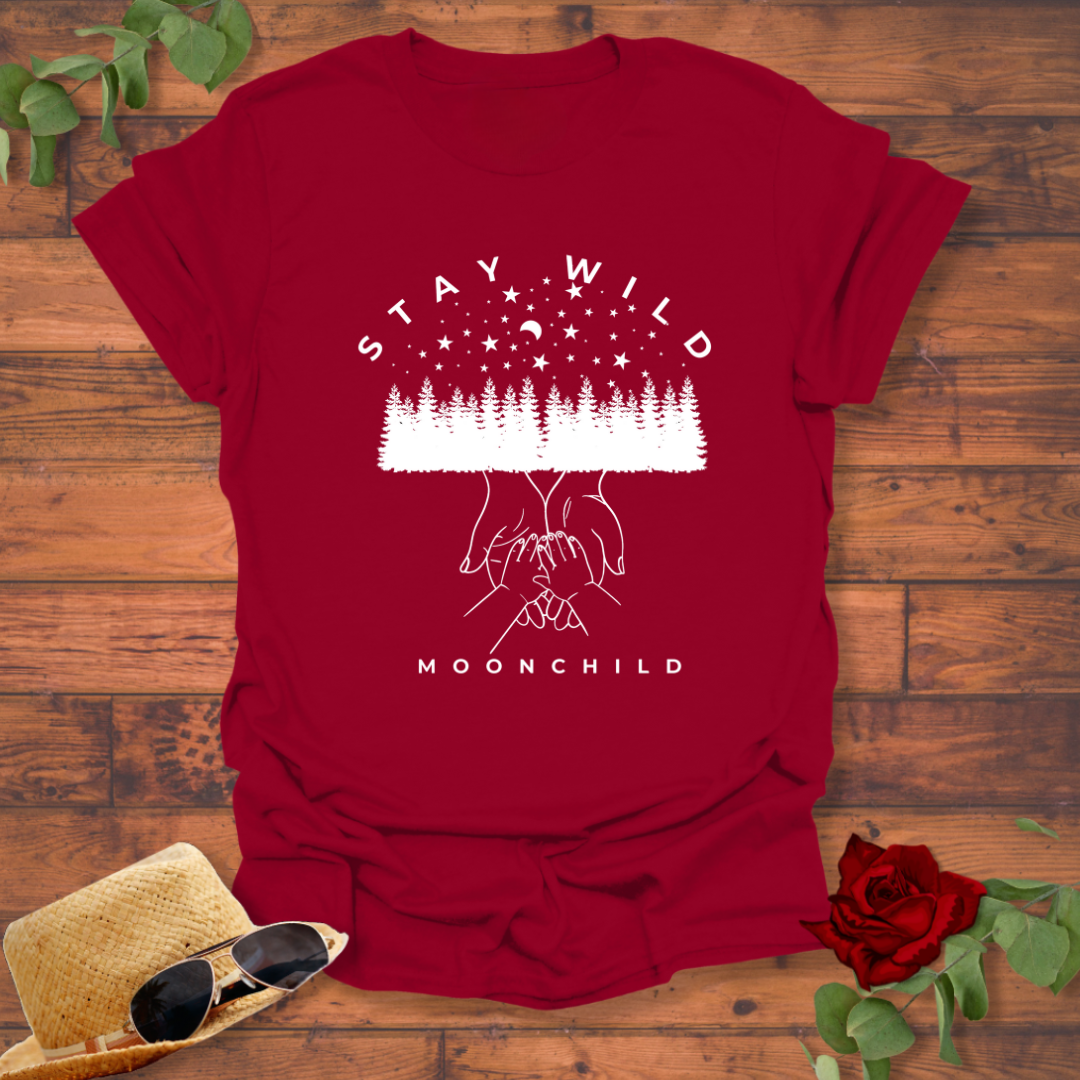 Stay Wild Moon Child T-shirt | Peachy Mind Unisex 100% Cotton T-Shirt