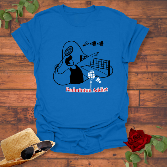 Badminton Addict  T-shirt | Peachy Mind Unisex 100% Cotton T-Shirt