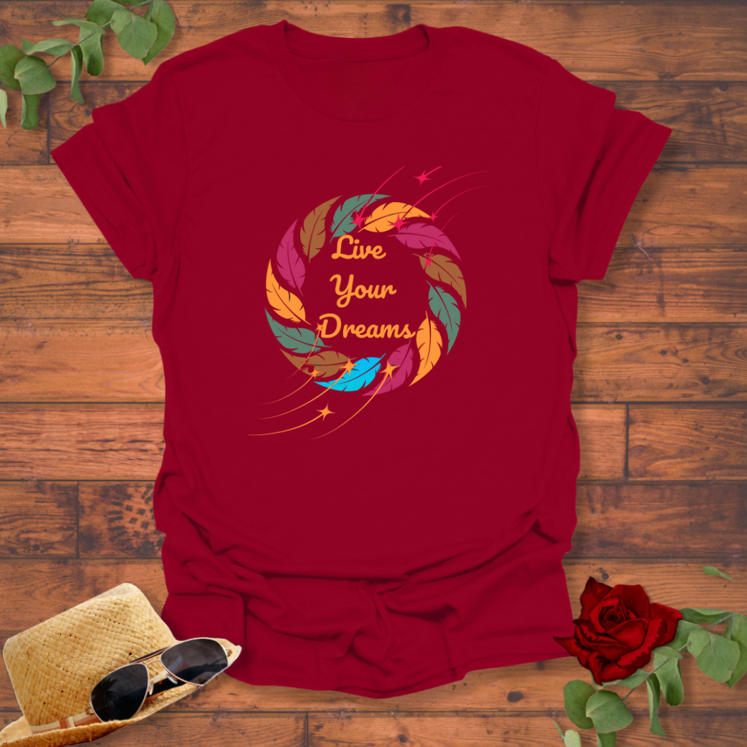 Live Your Dreams T-shirt | Peachy Mind Unisex 100% Cotton T-Shirt