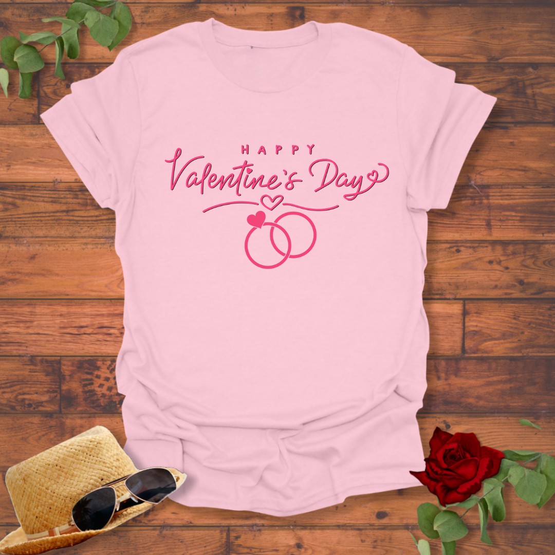 Happy Valentine's Day  T-shirt | Peachy Mind Unisex 100% Cotton T-Shirt