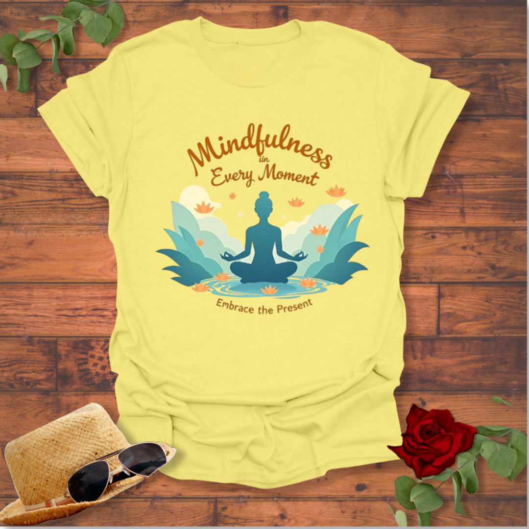 Mindfulness in Every Movement T-shirt | Peachy Mind Unisex 100% Cotton T-Shirt