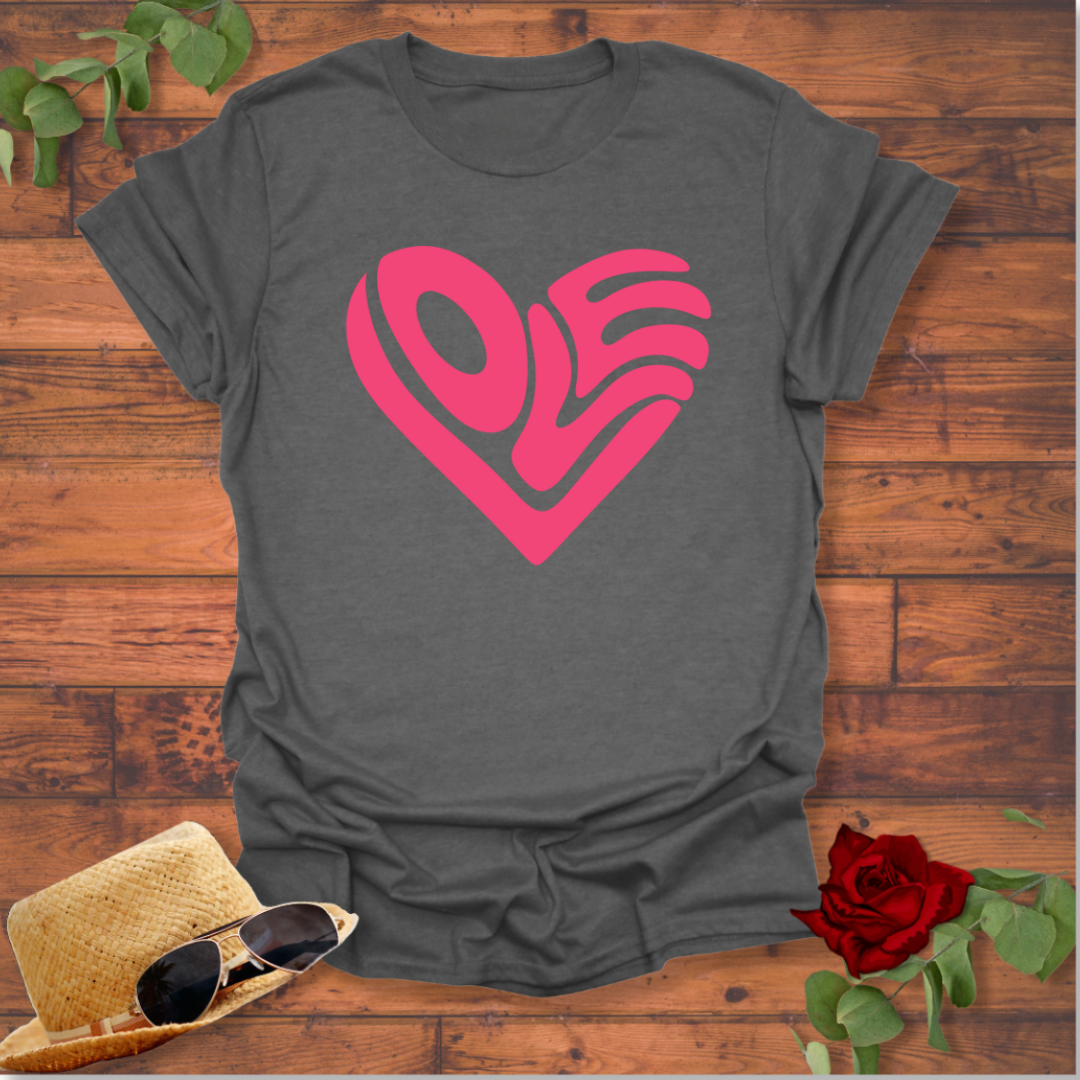 Heart Of Love T-shirt | Peachy Mind Unisex 100% Cotton T-Shirt