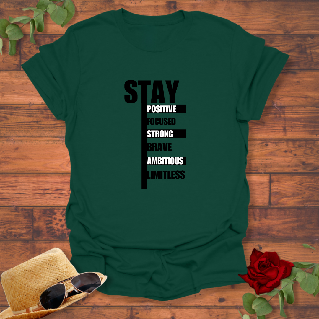 Stay Positive and Limitless T-shirt | Peachy Mind Unisex 100% Cotton T-Shirt
