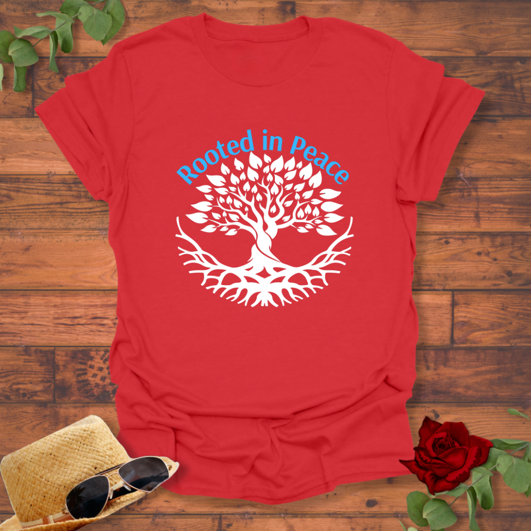 Rooted In Peace T-shirt | Peachy Mind Unisex 100% Cotton T-Shirt