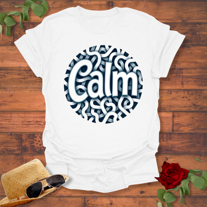 Calm T-shirt | Peace Positivity T-shirt | Peachy Mind Unisex 100% Cotton T-Shirt
