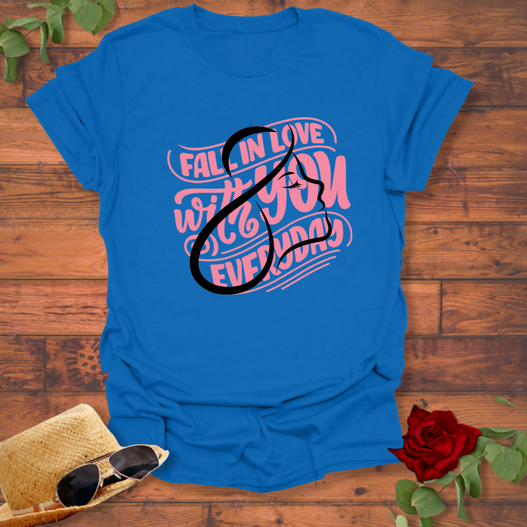 Fall In Love With You Everyday T-shirt | Peachy Mind Unisex 100% Cotton T-Shirt