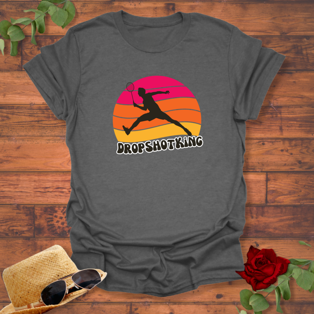 Drop Shot King T-shirt | Peachy Mind Unisex 100% Cotton T-Shirt