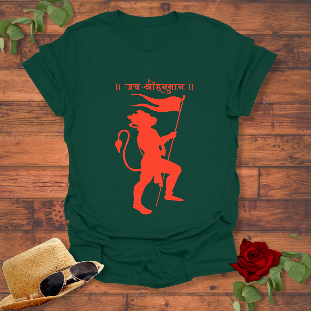 JAI SHREE HANUMAAN T-shirt | Peachy Mind Unisex 100% Cotton T-Shirt