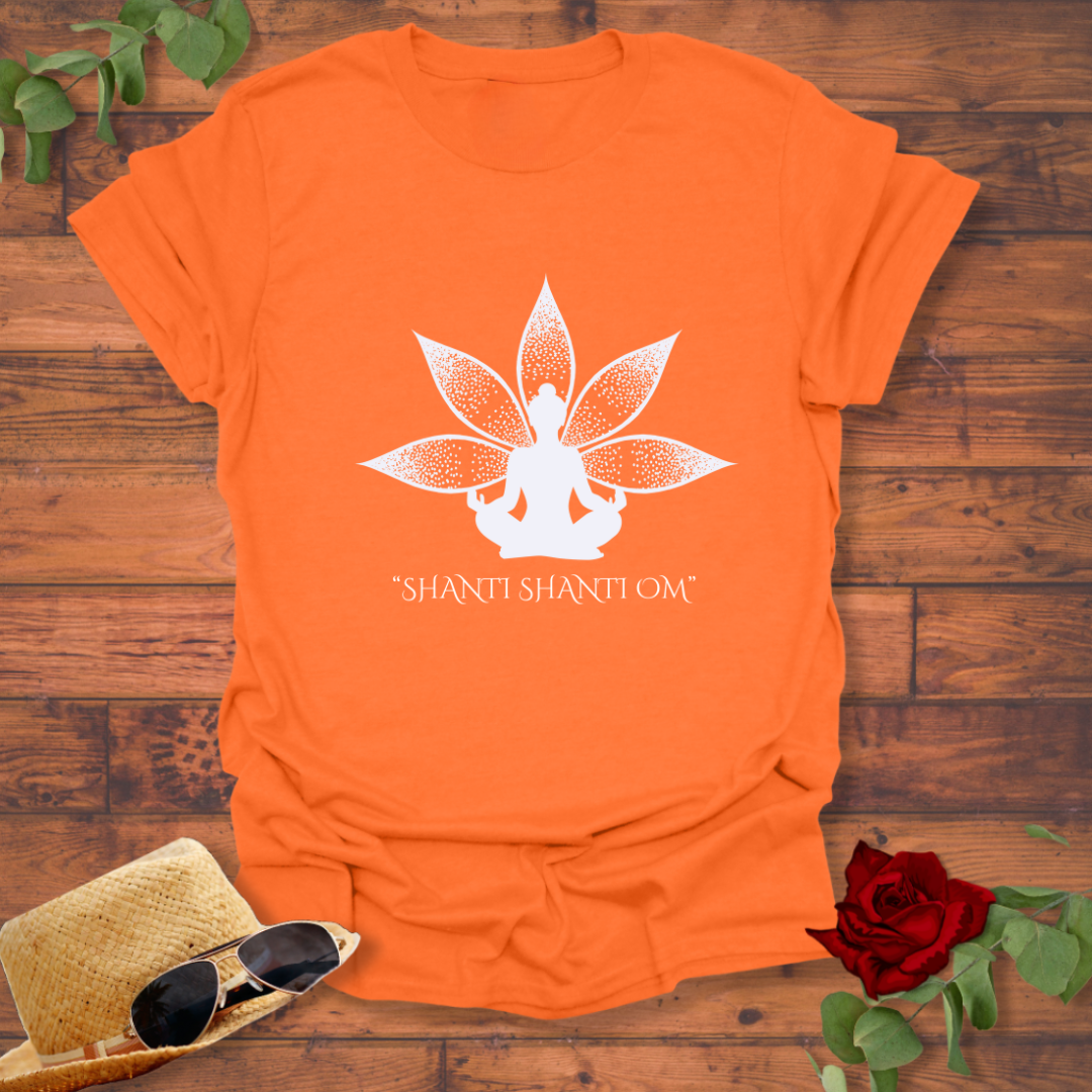 Shanti Shanti Om T-shirt | Peachy Mind Unisex 100% Cotton T-Shirt