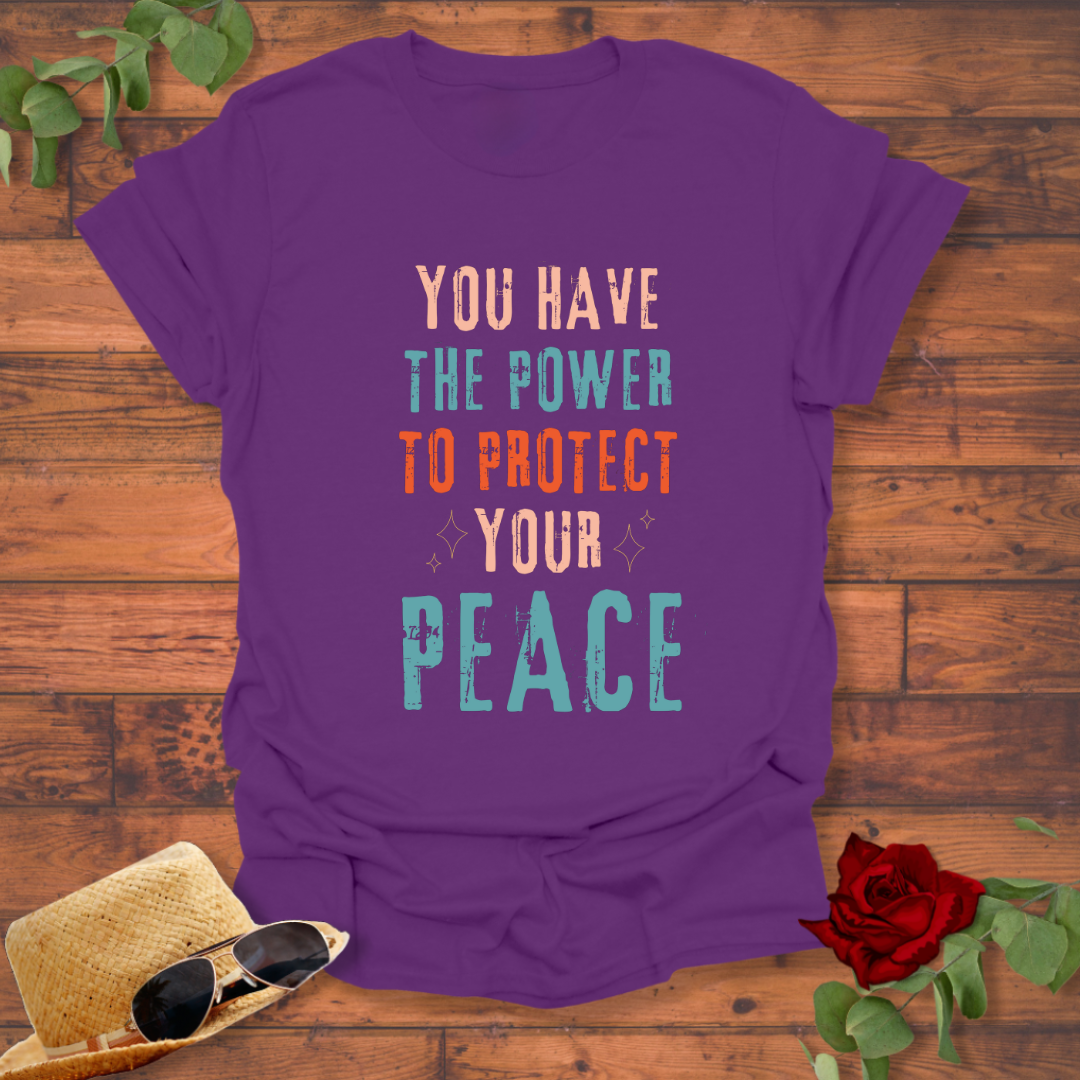 Protect Your Peace  T-shirt | Peachy Mind Unisex 100% Cotton T-Shirt