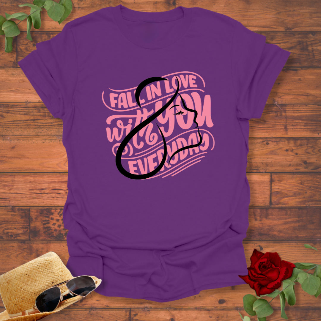 Fall In Love With You Everyday T-shirt | Peachy Mind Unisex 100% Cotton T-Shirt