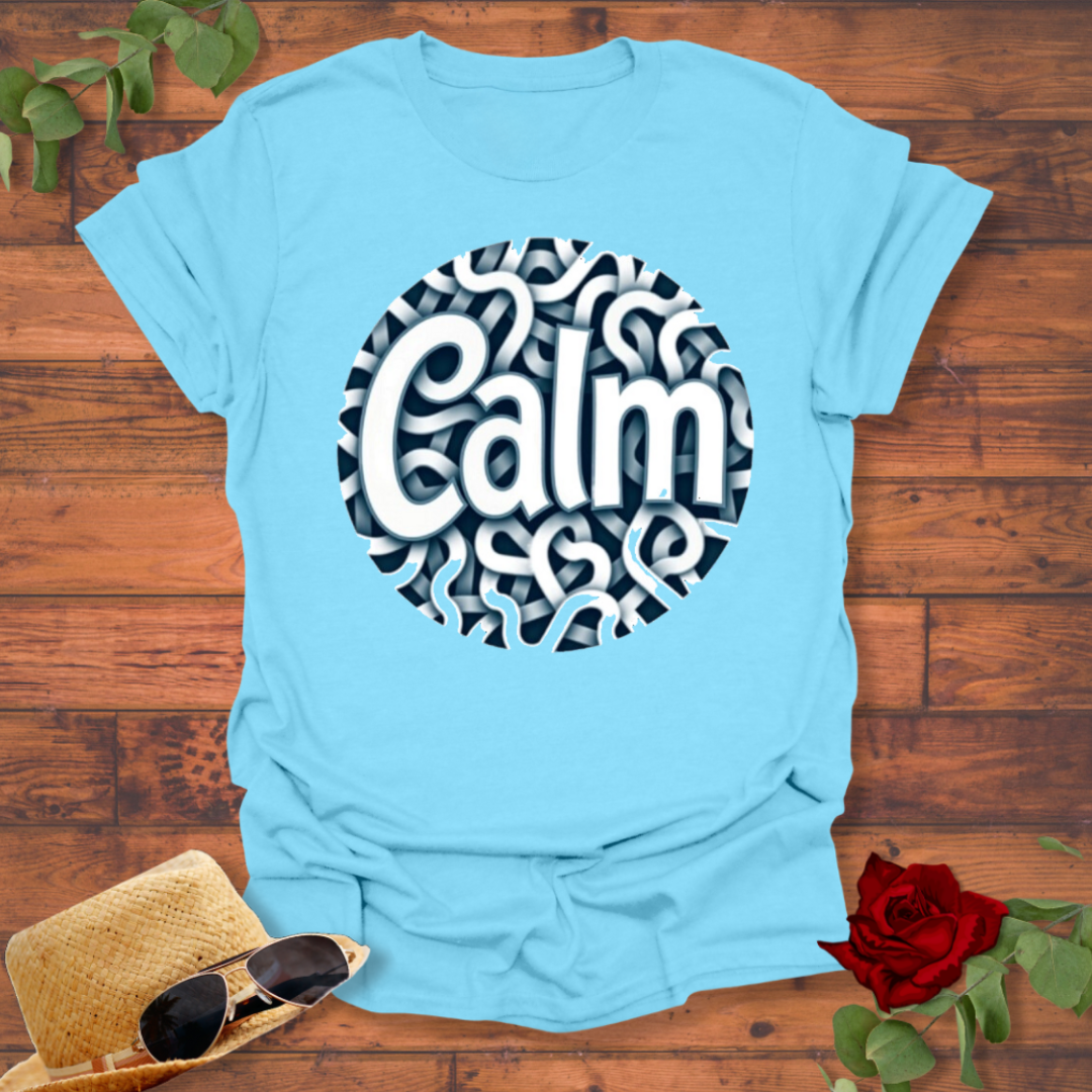 Calm T-shirt | Peace Positivity T-shirt | Peachy Mind Unisex 100% Cotton T-Shirt