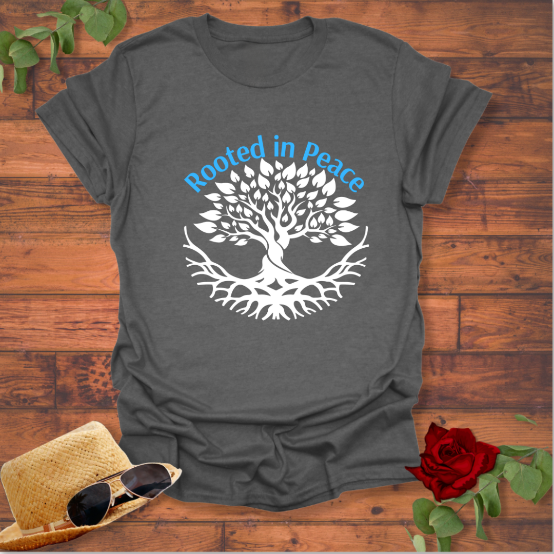 Rooted In Peace T-shirt | Peachy Mind Unisex 100% Cotton T-Shirt