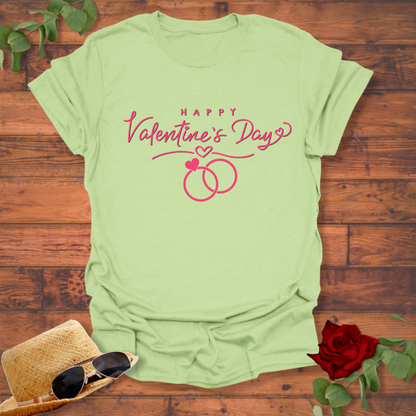 Happy Valentine's Day  T-shirt | Peachy Mind Unisex 100% Cotton T-Shirt