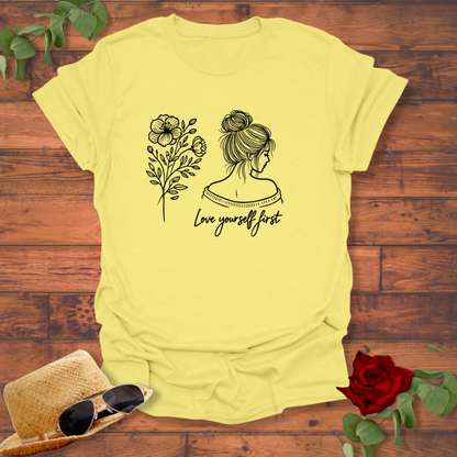 Love Yourself First T-shirt | Peachy Mind Unisex 100% Cotton T-Shirt