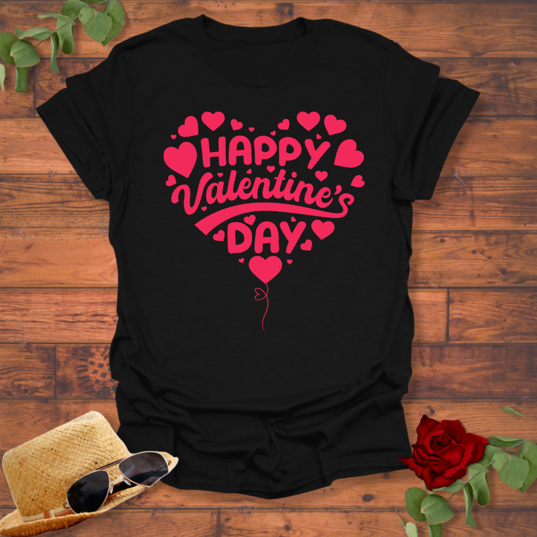 Happy Valentine's Day  T-shirt | Peachy Mind Unisex 100% Cotton T-Shirt